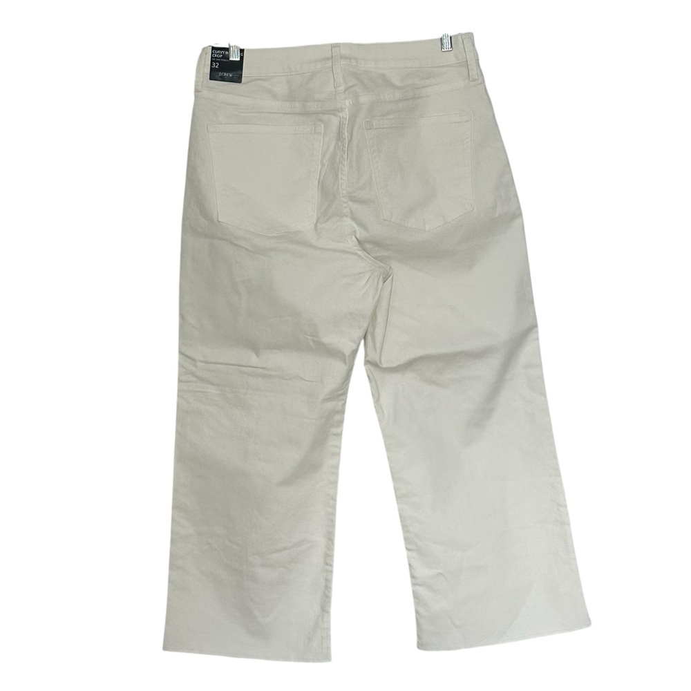 NEW‎ J. CREW Curvy wide-leg cropped jean in all-day stretch in White Size 32 - Picture 5 of 8